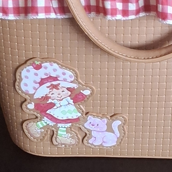Strawberry Shortcake Gingham Basket Crossbody Bag Handbag - Picture 5 of 8